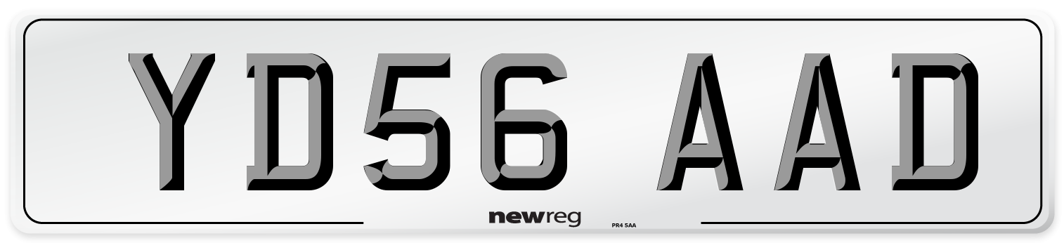 YD56 AAD Number Plate from New Reg